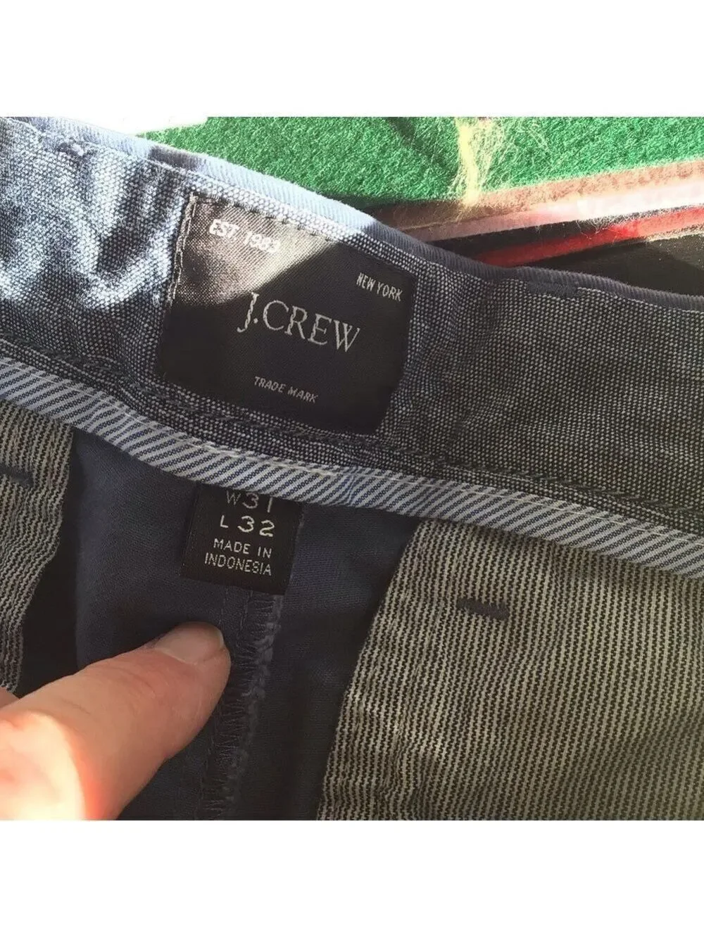 J.Crew Slate Blue Slim Chinos – 31/32 – 484 Slim Fit